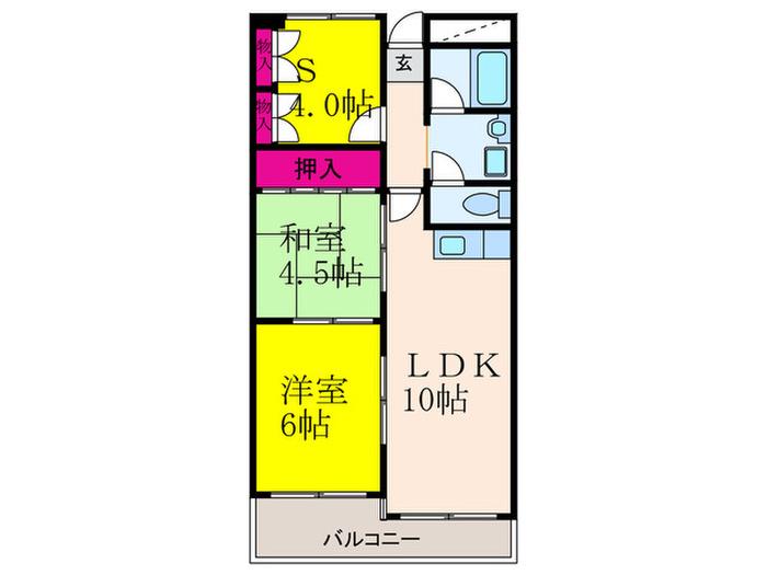 第2グランドハイツ太田(2SLDK/2階)の間取り写真