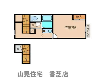 レオパレス21 ハルサキ(1K/2階)の間取り写真