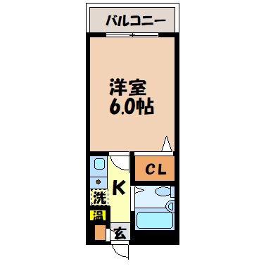 サンロージュ平和町(1K/1階)の間取り写真