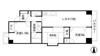 ブルー・エス(3LDK/8階)の間取り写真