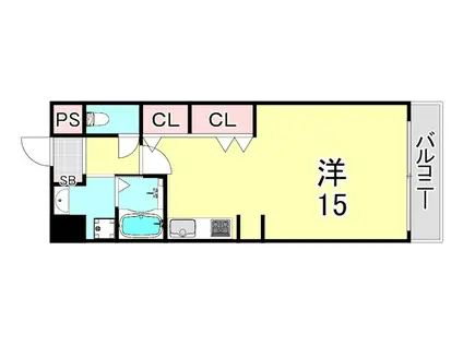 アイビーヒルズ夙川(ワンルーム/2階)の間取り写真