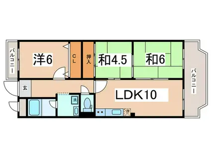 サニービラ(3LDK/1階)の間取り写真