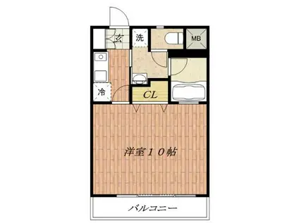 ラ・メゾンリュミエール彩都(1K/3階)の間取り写真