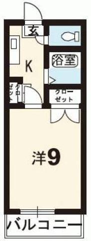シビル西新浜(1K/4階)の間取り写真