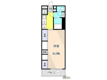 リブリ・琥珀(1K/2階)の間取り写真