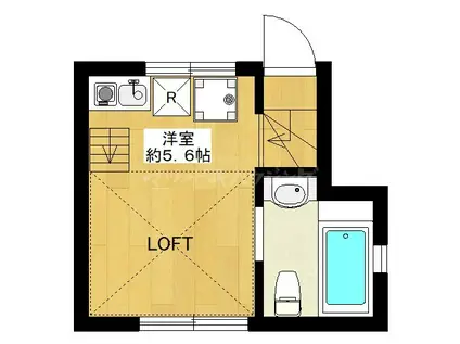 SMIRE STAY TOKYO C(ワンルーム/1階)の間取り写真
