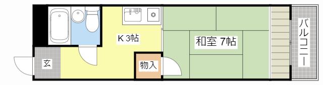藤田マンション(1K/3階)の間取り写真