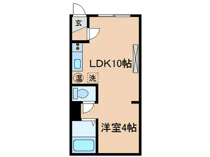 パークサイド貴(1LDK/4階)の間取り写真