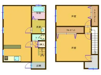 メゾンホクト(2LDK/1階)の間取り写真