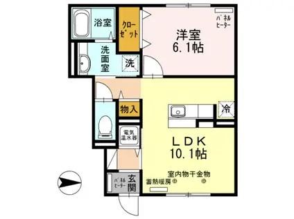 グランドールKR I(1LDK/1階)の間取り写真