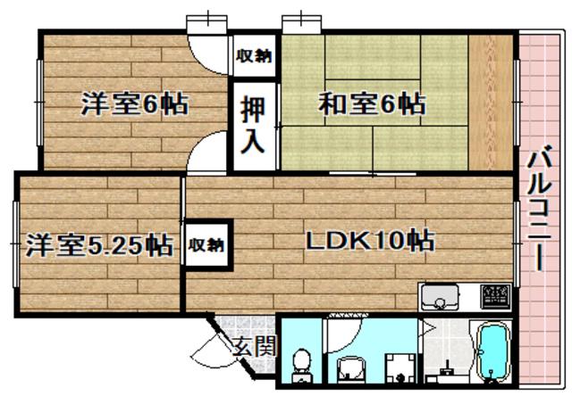 ドリームオアシス(3LDK/2階)の間取り写真