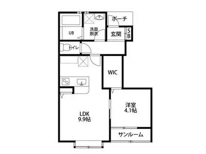 アルデーアIII(1LDK/1階)の間取り写真
