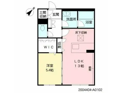 シャーメゾンアメニティ御領I(1LDK/1階)の間取り写真