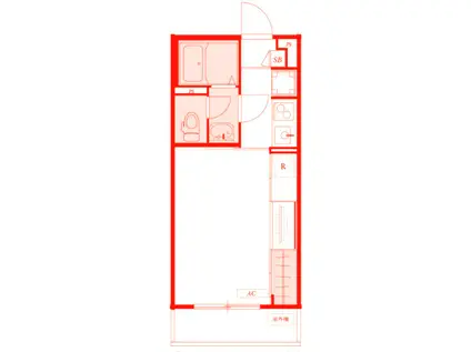 リブリ・サザン茅ヶ崎(1K/1階)の間取り写真