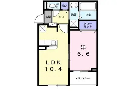 サンロイヤルI(1LDK/3階)の間取り写真