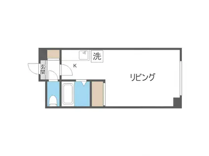 チャイルドパークII(1K/2階)の間取り写真