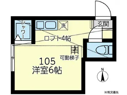 ユナイト藤崎アンドロメダ(ワンルーム/1階)の間取り写真