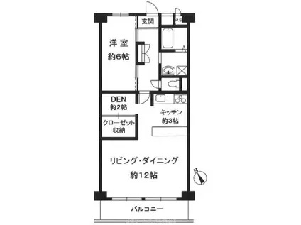 朝日プラザ阿倍野(1SLDK/4階)の間取り写真
