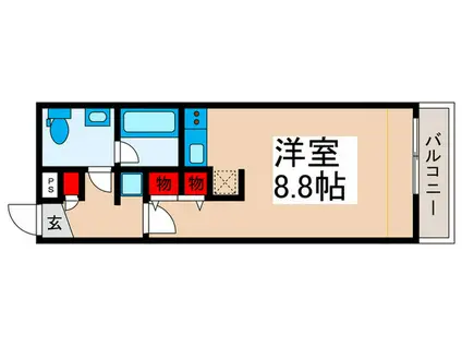 リブリ・スカイIII(ワンルーム/2階)の間取り写真