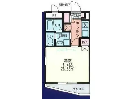 セキュリティー・マンション 0611(1K/2階)の間取り写真