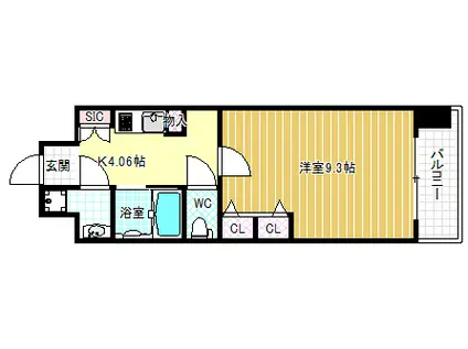 ノース VILLAGE BIRTH PLACE(1K/4階)の間取り写真