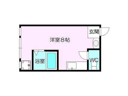ヴィラナリー淡路(ワンルーム/1階)の間取り写真