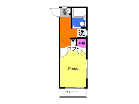 レオパレス古賀(1K/2階)の間取り写真