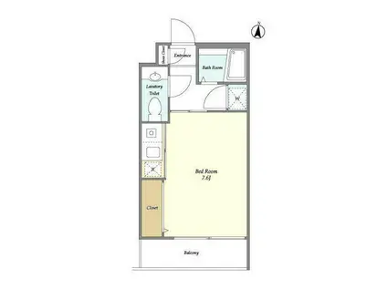 ベルファース都立大学(ワンルーム/4階)の間取り写真