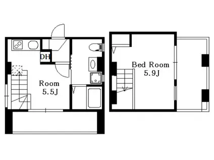 VERT COURT KOKUBUNJI(1DK/5階)の間取り写真