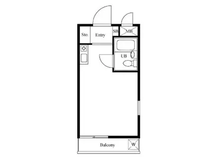 トップ赤羽第二(ワンルーム/4階)の間取り写真