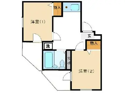 ミングルAP.高島平一番館(2K/2階)の間取り写真