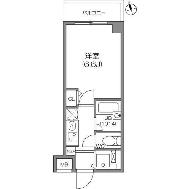 ガーラプレイス八幡山壱番館(1K/2階)の間取り写真