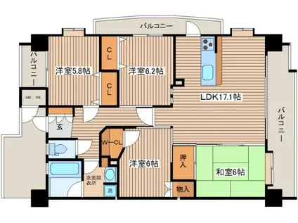 レジデンスソフィア(4LDK/7階)の間取り写真