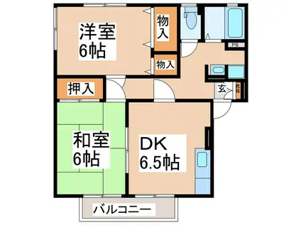 エクレール栄(2DK/2階)の間取り写真