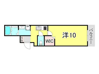 ヴィアノ大谷町(1K/2階)の間取り写真