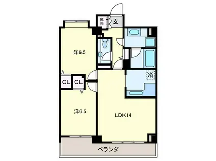 コリーヌ代官山(2LDK/3階)の間取り写真