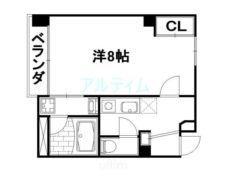 CROSS.BLD(1K/5階)の間取り写真
