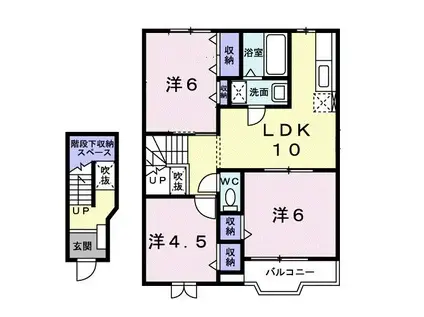 プリムヴェール(3LDK/2階)の間取り写真