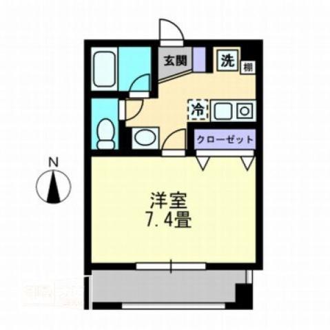 サンテラス21(1K/3階)の間取り写真