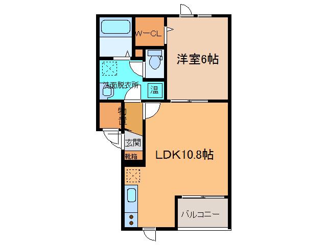 CREATEUR(1LDK/3階)の間取り写真