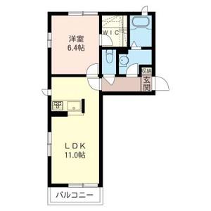 ル・サンクA(1LDK/2階)の間取り写真
