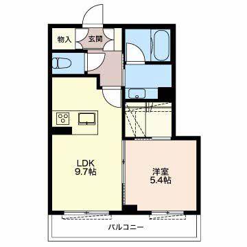 ベレオペリファニア(1LDK/1階)の間取り写真