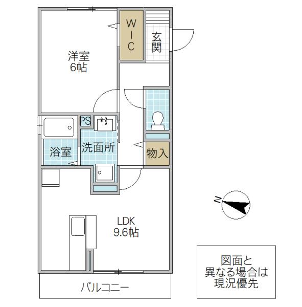 ヴィラ245(1LDK/3階)の間取り写真