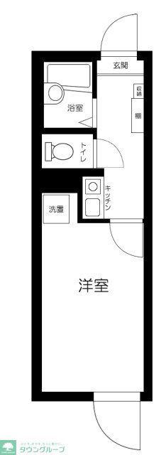 HIDAMARI OHGI(1K/1階)の間取り写真