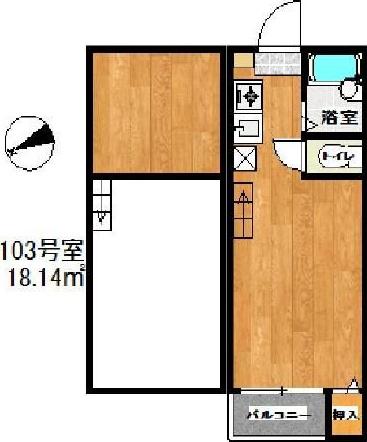 K&I壱番館(ワンルーム/1階)の間取り写真