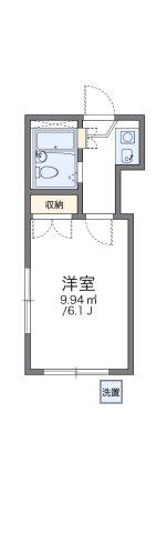 レオパレス八幡新田第1(1K/1階)の間取り写真