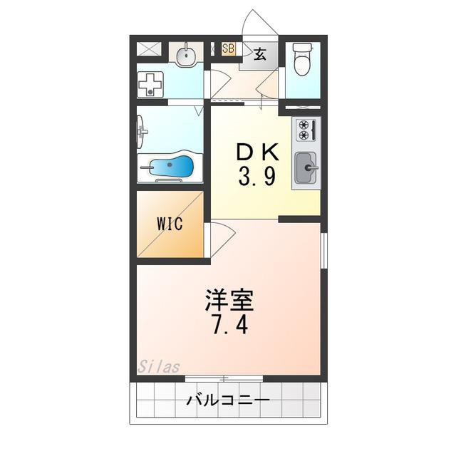 シャルムコート(1DK/1階)の間取り写真