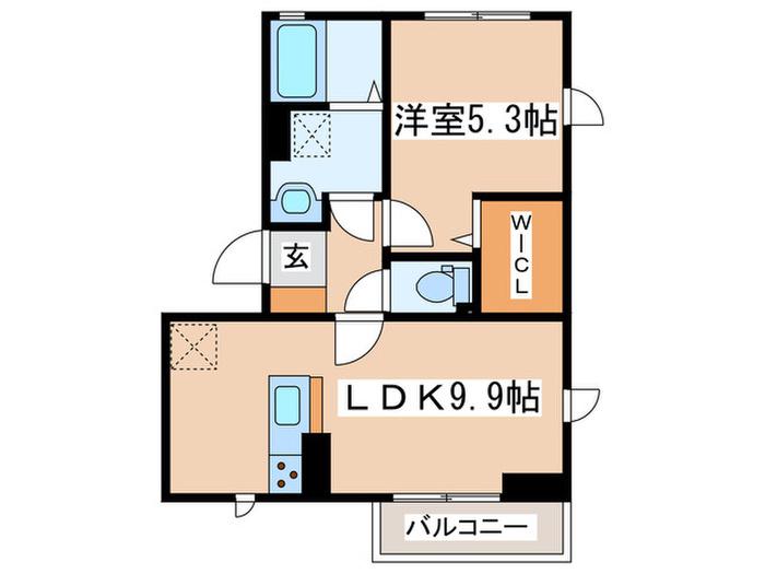 エクセルマルヤマ(1LDK/1階)の間取り写真