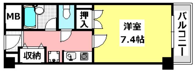 アーク福西(1K/1階)の間取り写真