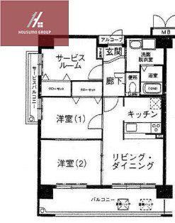 メゾンパティオ住道(3LDK/1階)の間取り写真